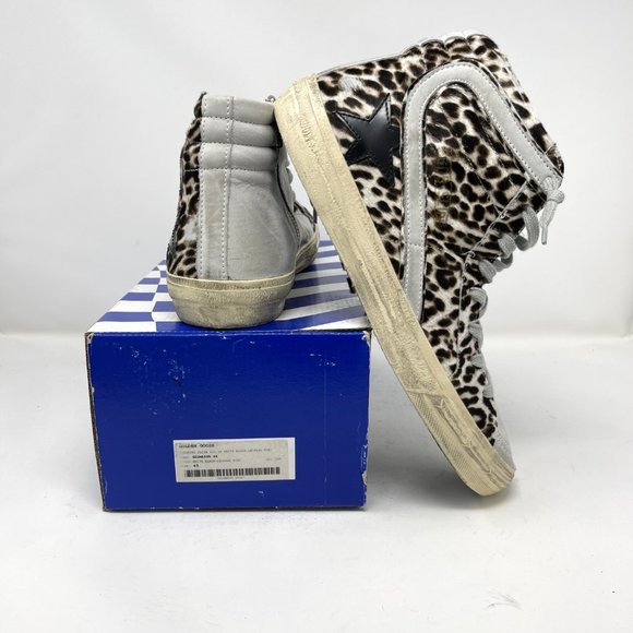 Golden Goose High Top SLIDE Leopard Pony Size 43 US 10 - Picture 8 of 12